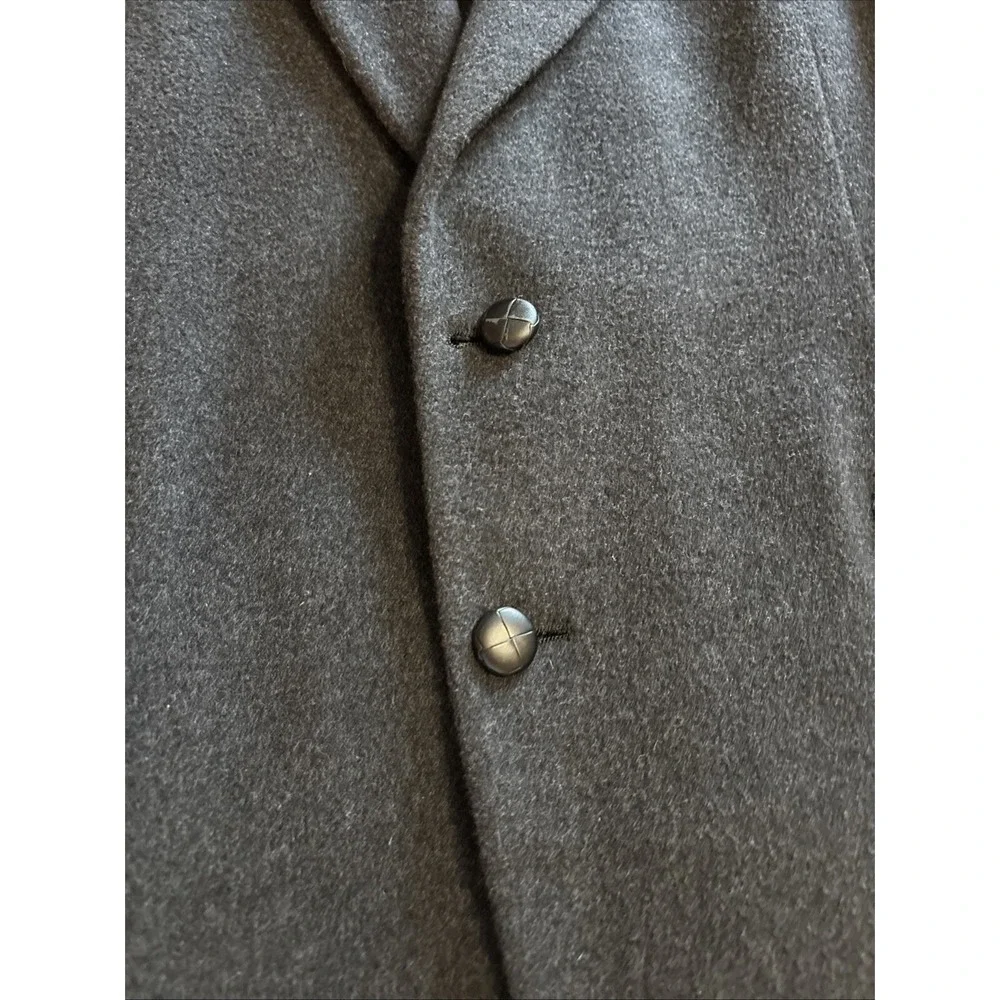 Vtg Men's Camel‎ Hair Blazer Jacket Two Button 42R Charcoal Grey Business Casual